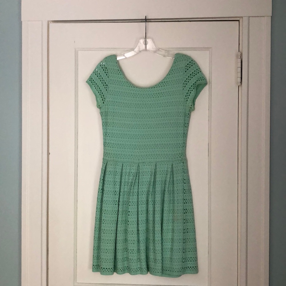 Mint Eyelet Dress